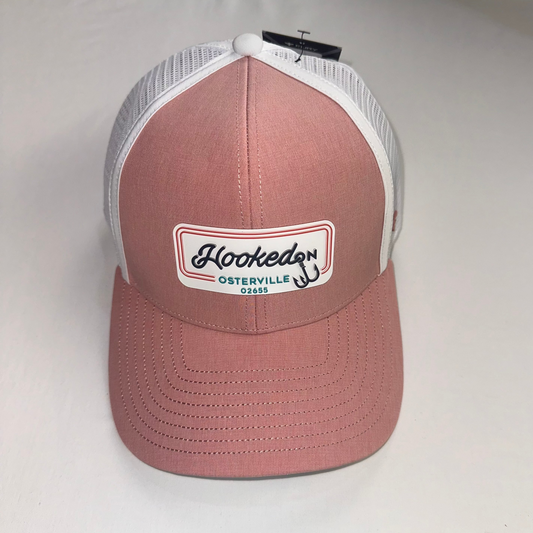 Hooked On x Fury Hunter Cap White / Dusty Pink