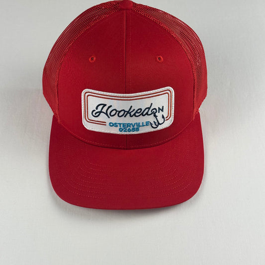 Hooked On Trucker Cap Red with Red/Navy/Teal