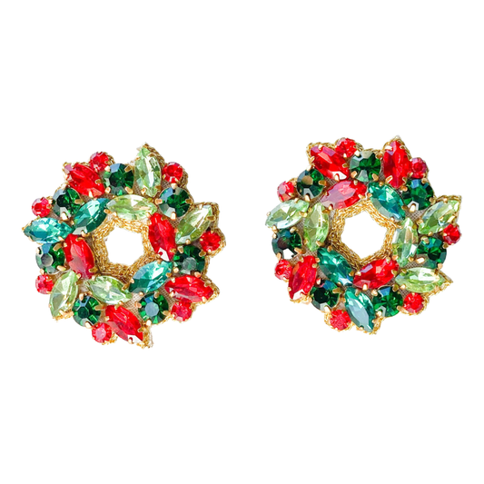 The Christmas Spirit Wreath Earrings